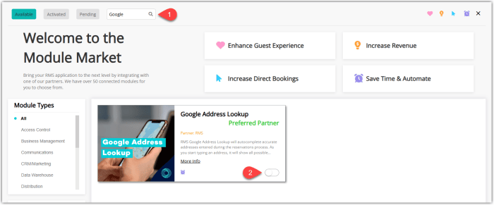 Address lookup module