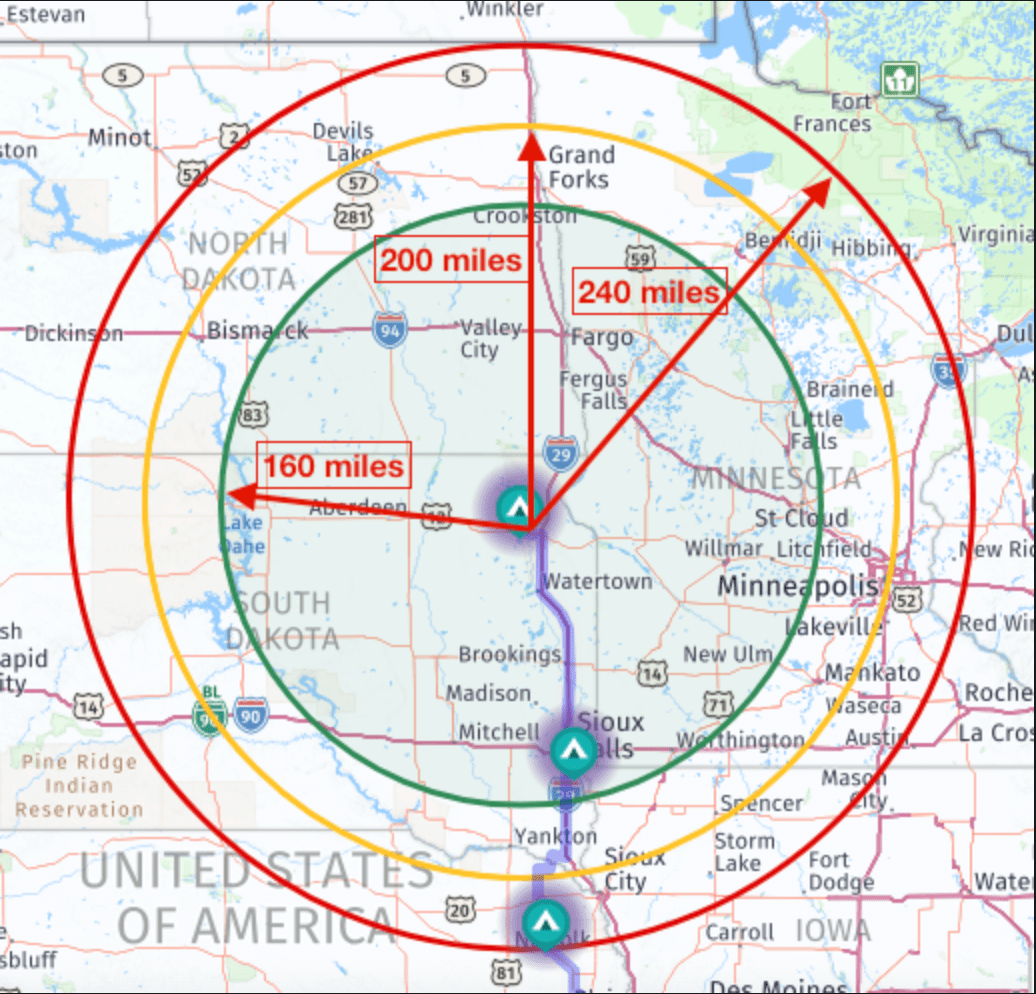 Us Distance Map Driving Maps Apple