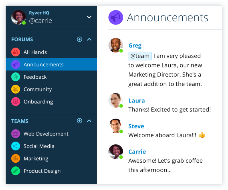 User Guide User Menu Settings Ryver Support - Mobile Mountain Arts for Desktop