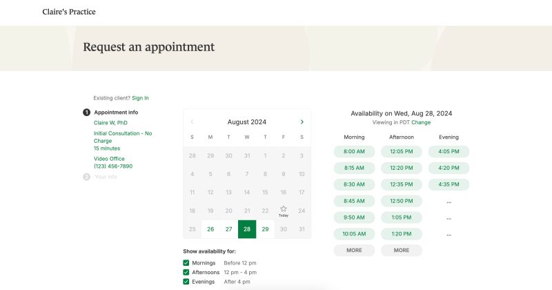 Viewing And Requesting Appointments In The Client Portal - Premium Dark Design Gallery - 4K