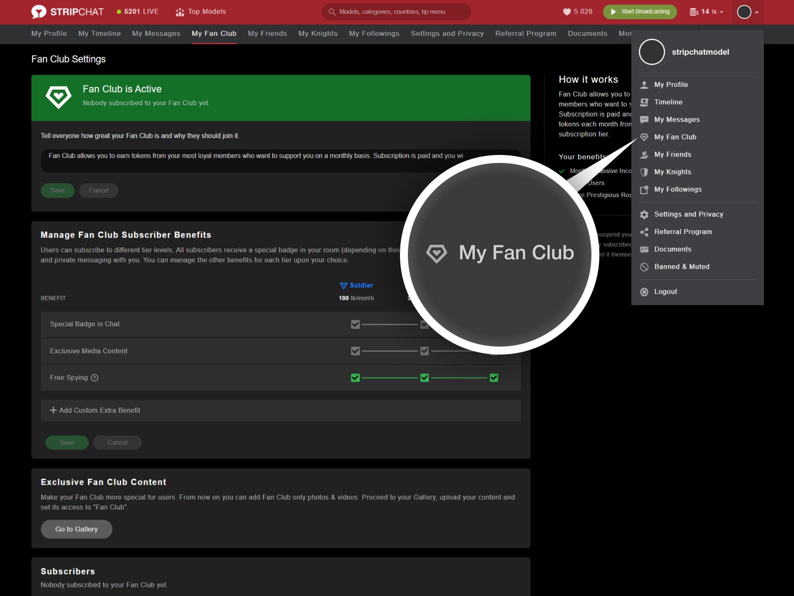 How to create your Fan Club – Stripchat FAQ