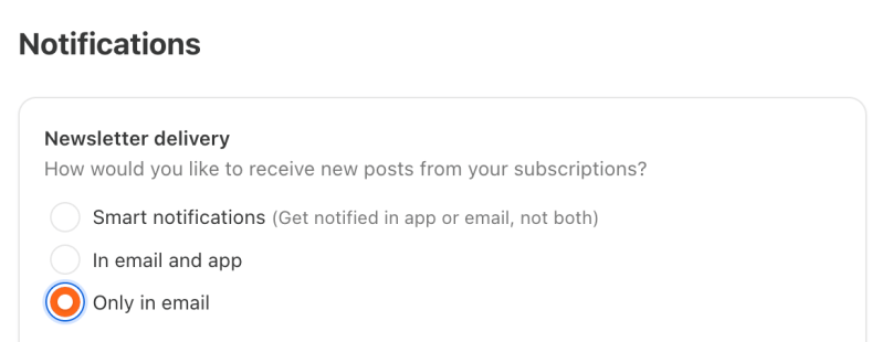 Will I Still Get Emails If I Have The Substack App Substack Inc - Premium Dark Pattern Gallery - 8K