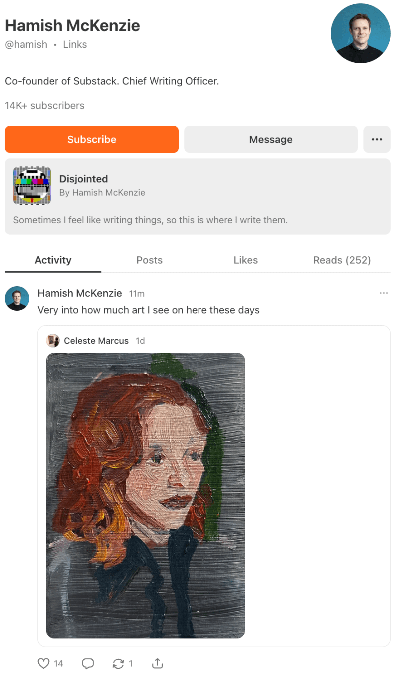 Update Your Substack Profile With Social Links - Mobile Mountain Patterns for Desktop