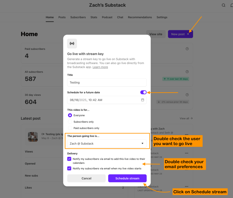 Live Video On Substack Via Rtmp Substack Inc - Best Mountain Images in Mobile