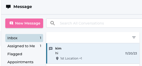 Message Inbox Overview - Creative City Art - Mobile