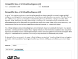 Consent For Use Of Artificial Intelligence Ai Portal Form Therapynotes