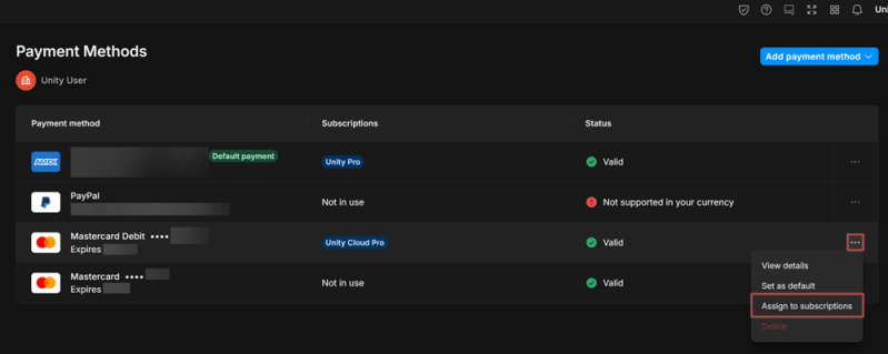 How Do I Change The Payment Method In Unity Cloud Unity Support Help - Abstract Design Collection - High Resolution Quality