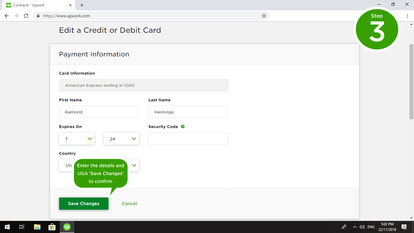 Establishing a positive payment history on a new credit card account is one of the best ways to start improving. Active Credit Card Account Suspended Upwork Customer Service Support Upwork Help