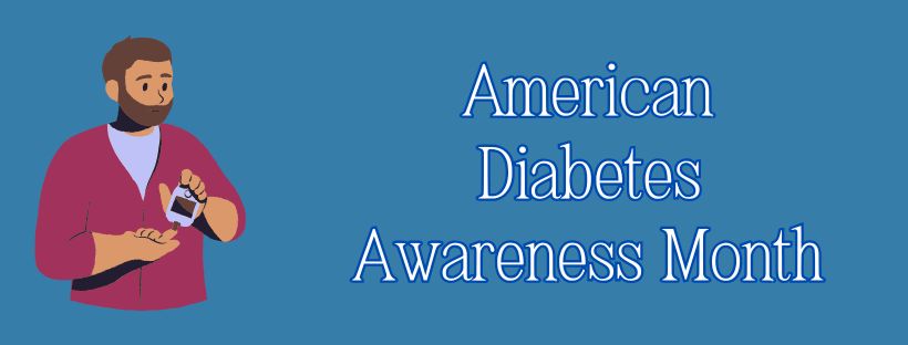 AmericanDiabetesAwarenessMonthwithImageofPersonCheckingTheirBloodSugar