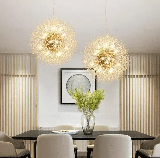 Sunny Crystal Dandelion Chandelier