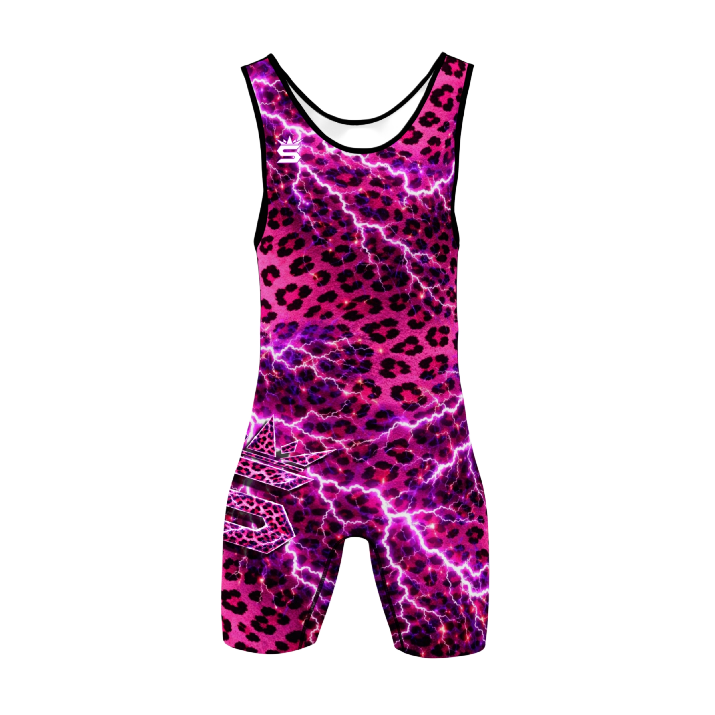 Electric Leopard Wrestling Singlet | Supreme Glo Series