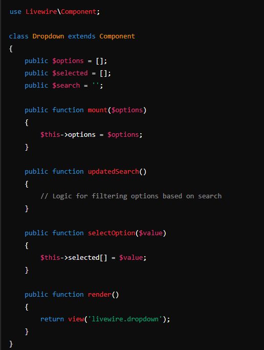 Creating A Custom Dropdown Component In Laravel Livewire - Premium Dark Image Gallery - 8K