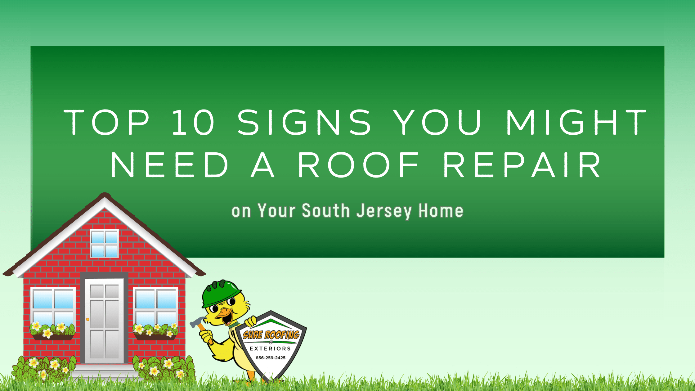 blog cover image title Top 10 Signs You Might Need a Roof Repair