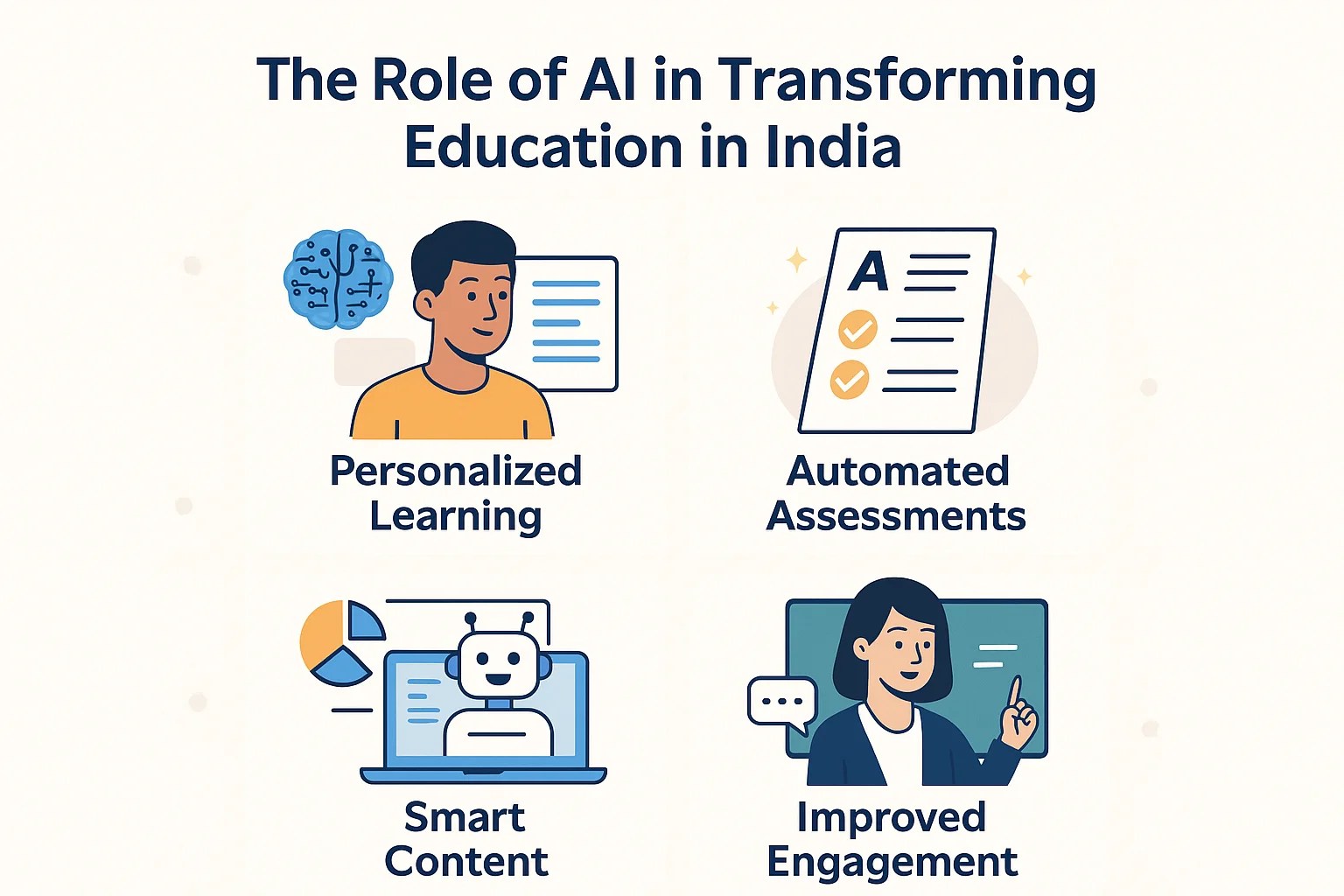 AI is revolutionizing Indian education with smart, personalized, and engaging learning experiences through advanced EdTech solutions.  
