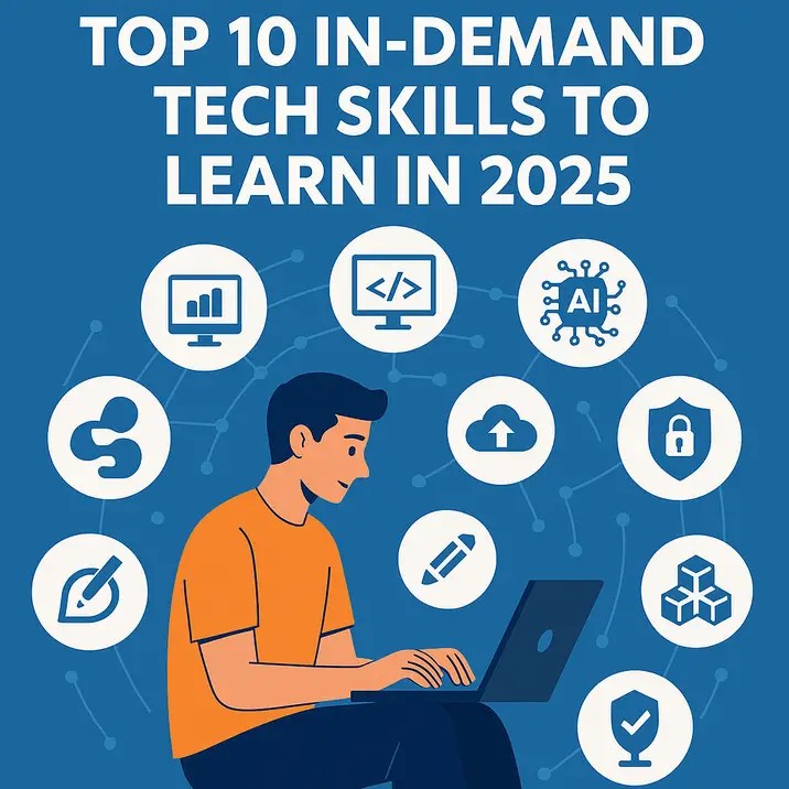 Top tech skills to learn in 2025 master AI, cybersecurity, cloud, Python, and more with job-ready training from Surge Swipe Technologies.  