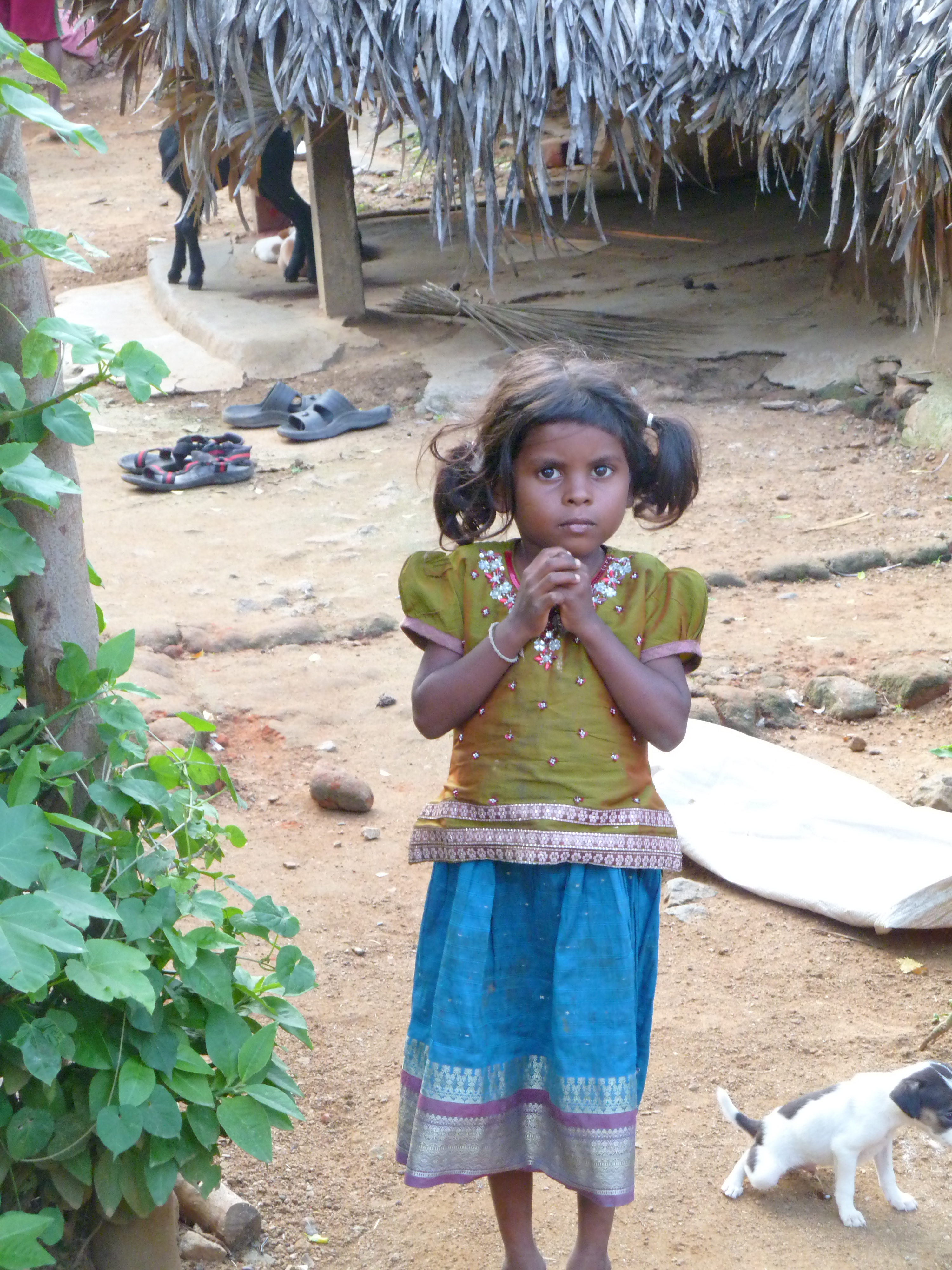 Petite fille de la communauté irula du Tamil Nadu
