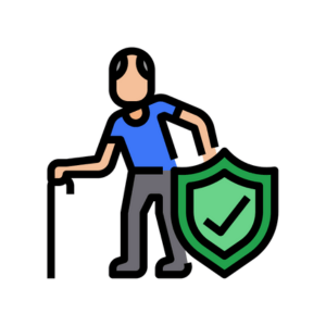 old man security/insurance vector