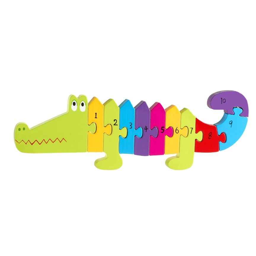 Crocodile Wooden Number Puzzle