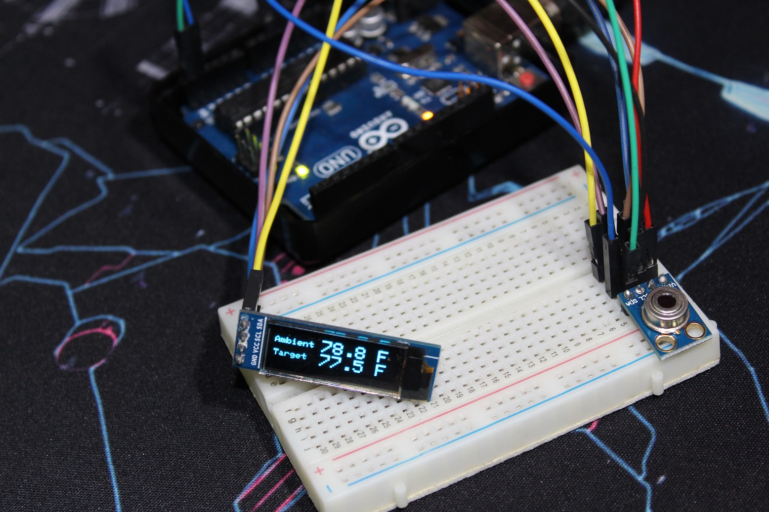 Arduino Contactless Thermometer with MLX90614 + OLED / LCD – SURTR ...