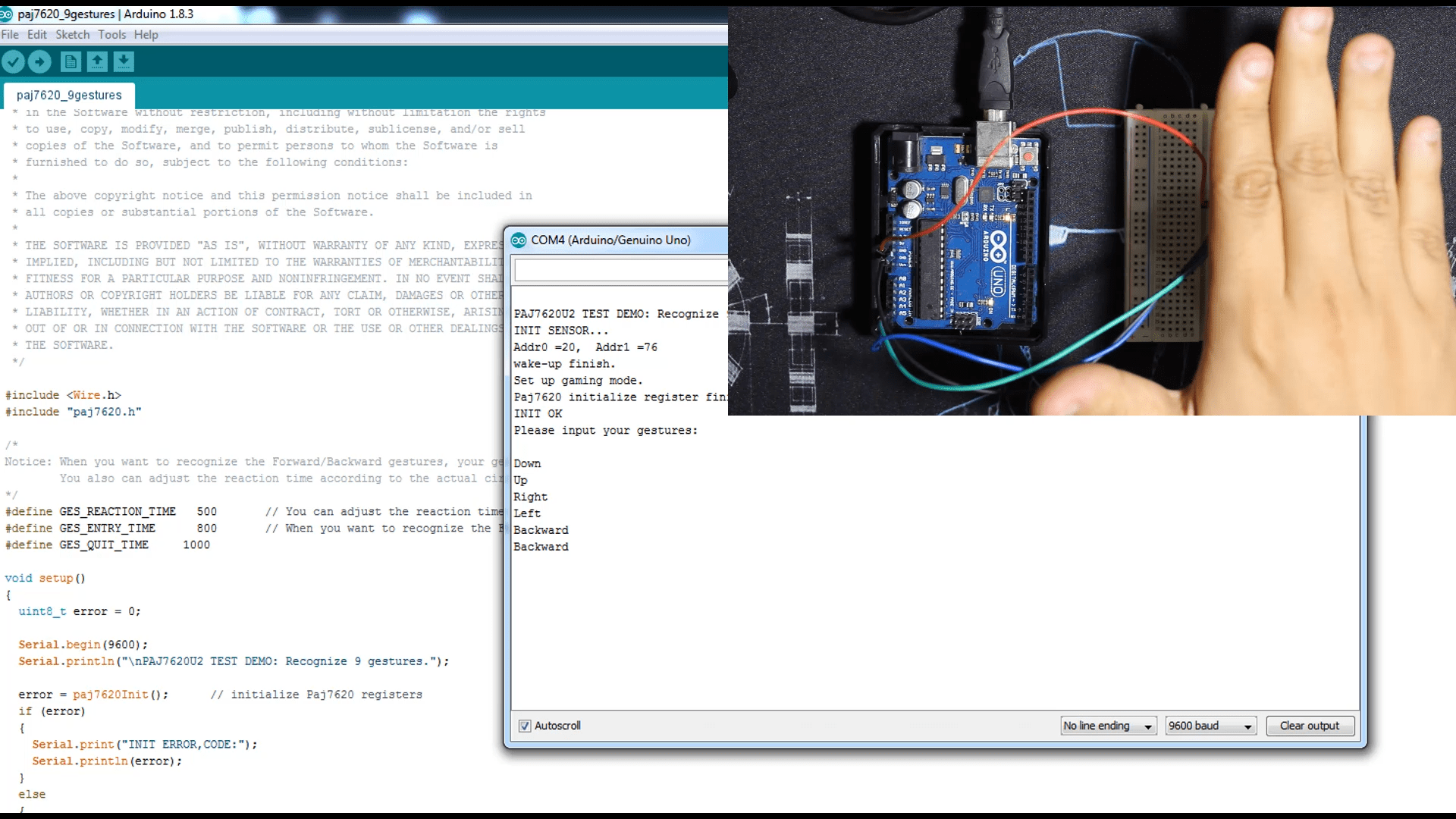 How to add Hand gestures to your Arduino projects using PAJ7620 – SURTR ...