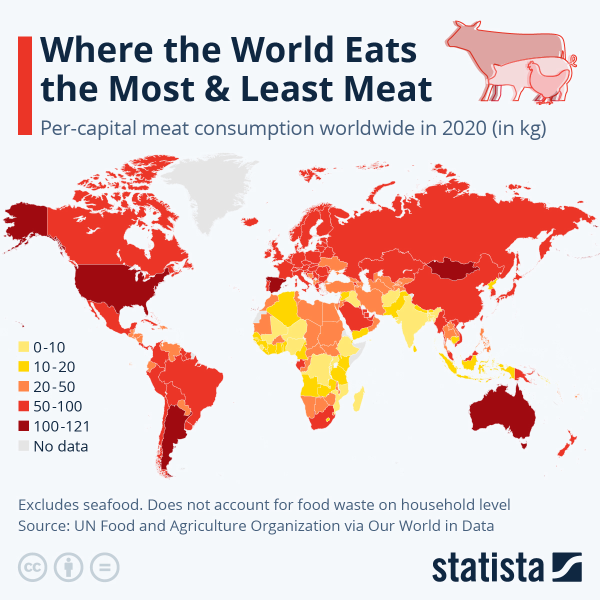 Where The World Eats The Most & Least Meat