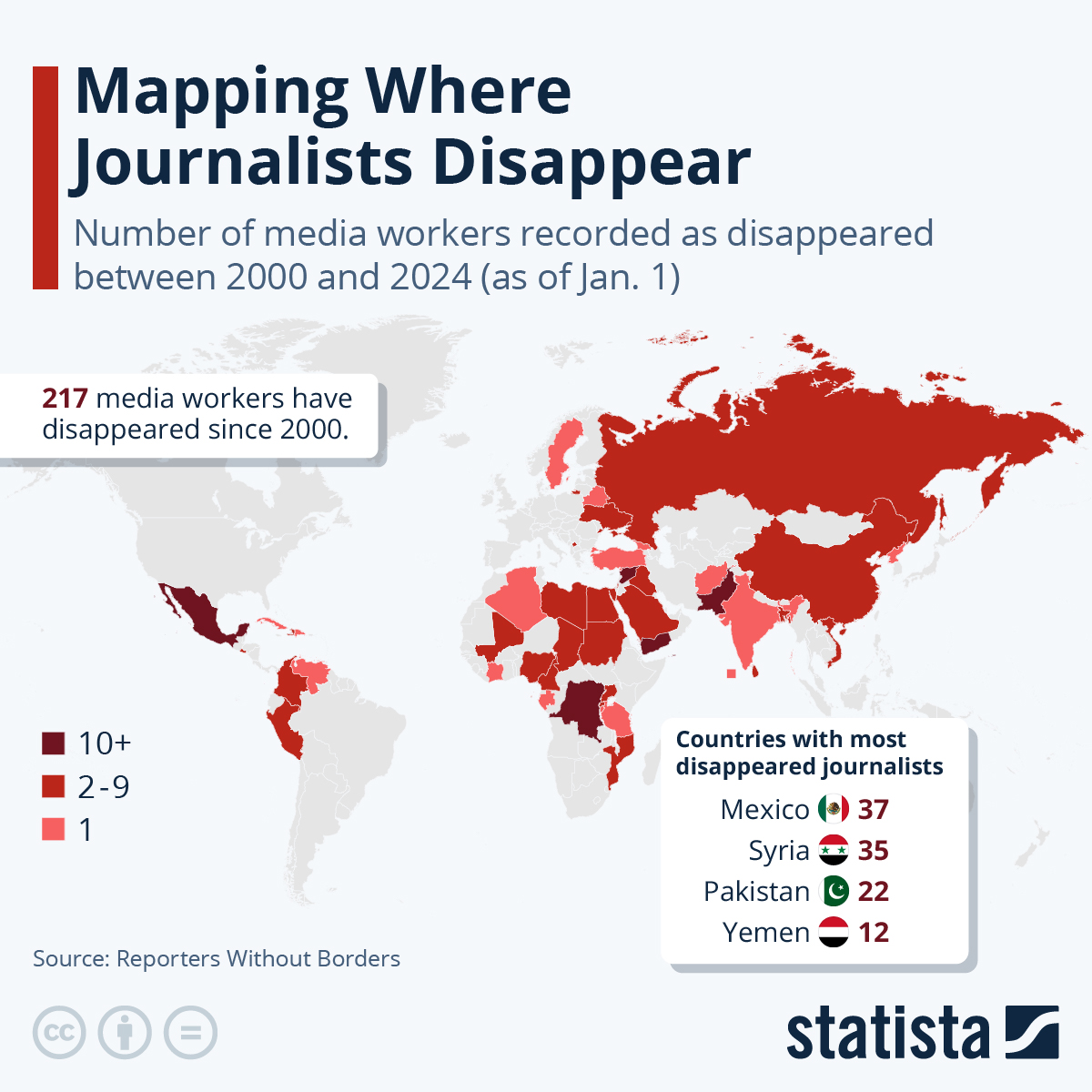 Mapping Where Journalists Disappear