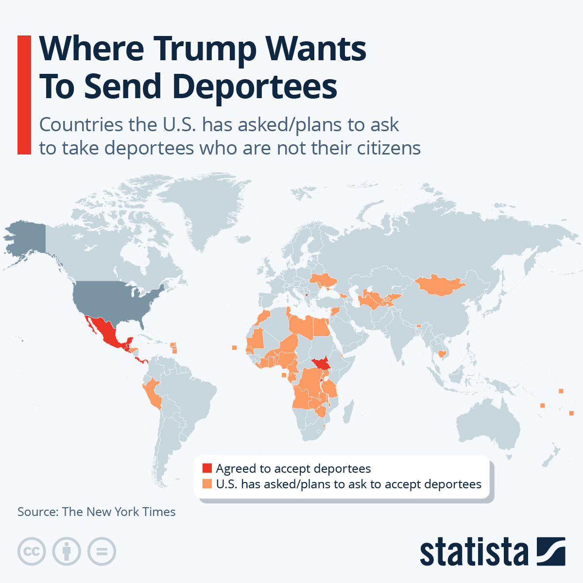 Where Trump Wants To Send Deportees Under The Third-Country Deal