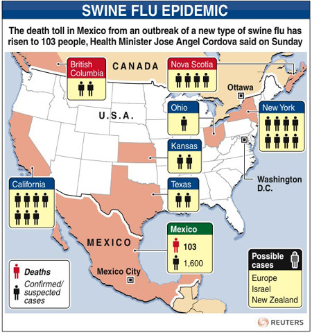 Surviving A Pandemic In La Yacata Mexico Swine Flu Map.