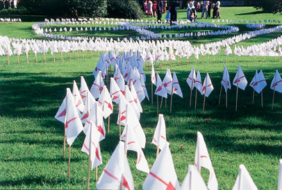 The Abbey Gardens include the ruins of the Abbey of St Edmund and splendid floral bedding displays.