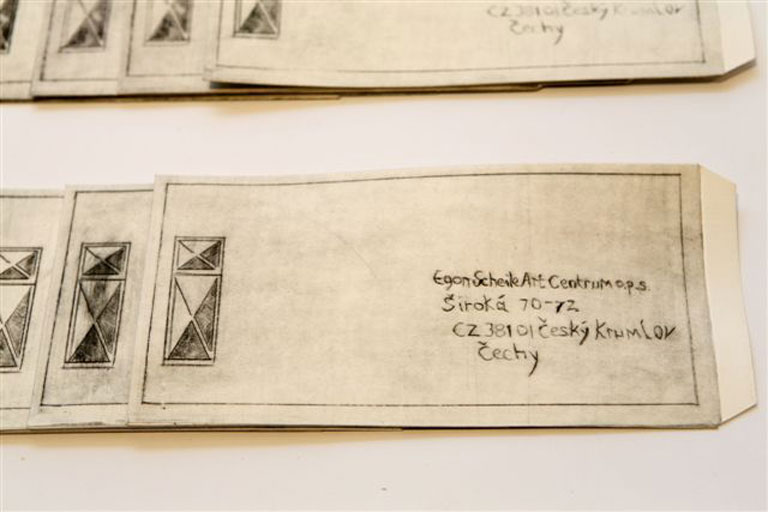 70 Handmade envelopes, copper plate etching.