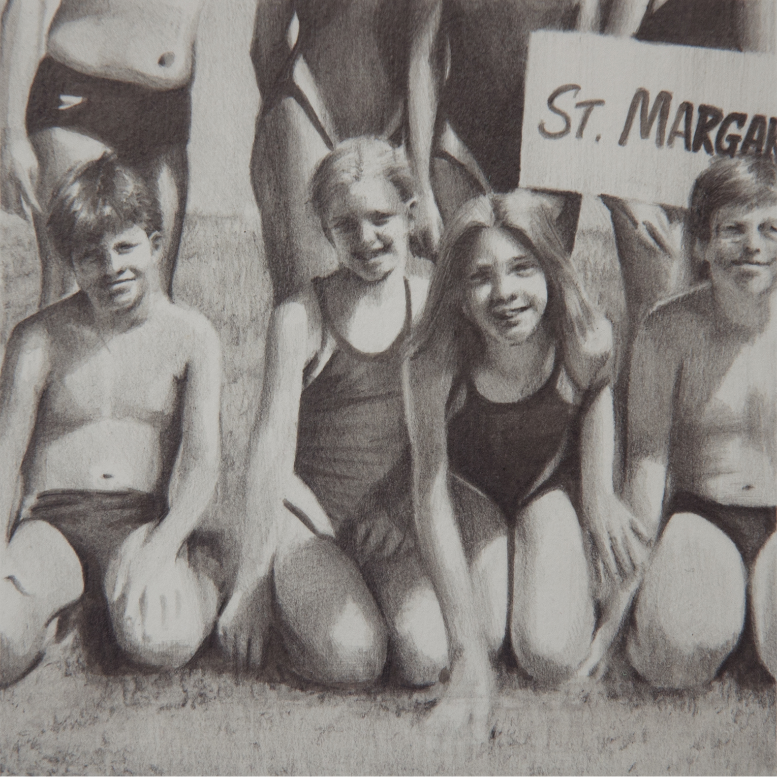 Susannah Douglas, Team (fragment 1), pencil and ink on paper, 8cm x 8cm, 2015