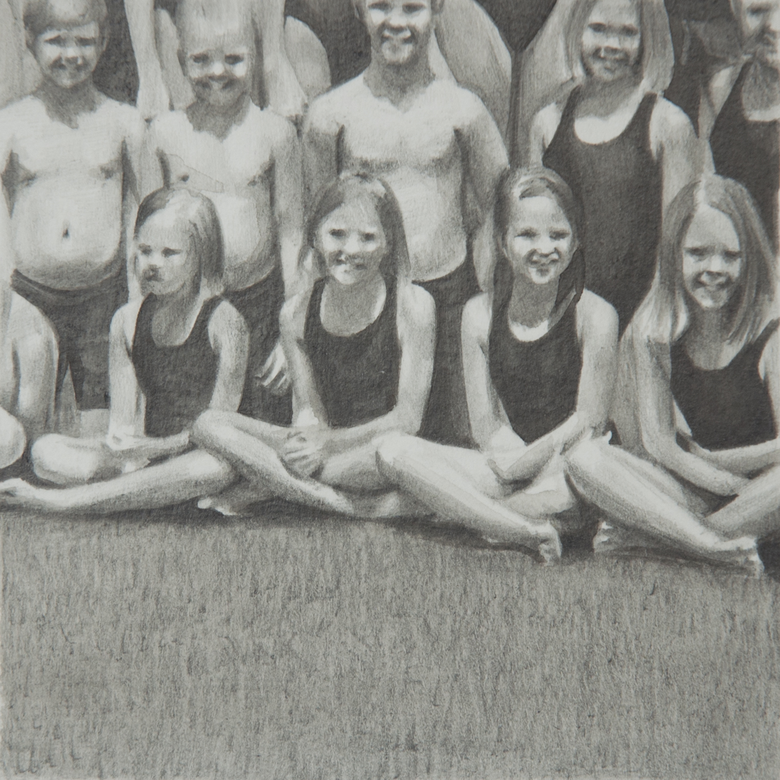 Susannah Douglas, Team (fragment 8), pencil and ink on paper, 8cm x 8cm, 2015