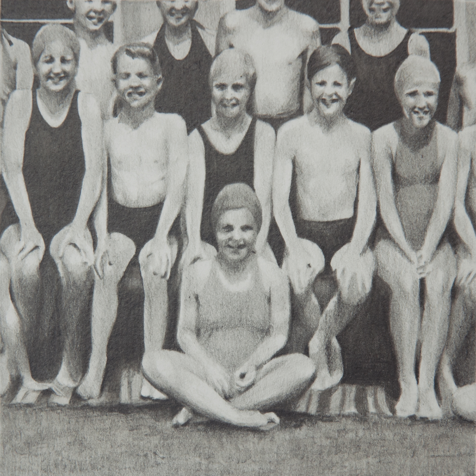 Susannah Douglas, Team (fragment 2), pencil and ink on paper, 8cm x 8cm, 2015