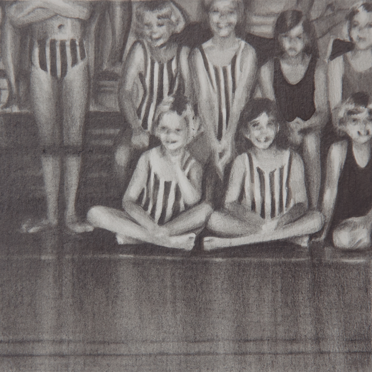 Susannah Douglas, Team (fragment 5), pencil and ink on paper, 8cm x 8cm, 2015