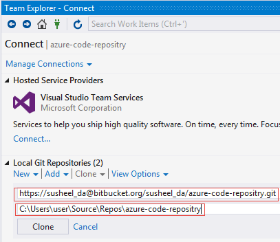 Create Local Git Repository using Visual Studio Step 1