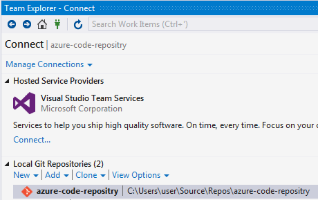 Create Local Git Repository using Visual Studio Step 2