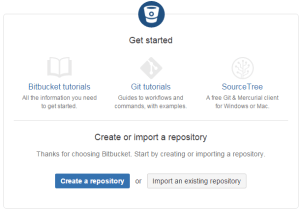 Create Bitbucket Repository Step 1