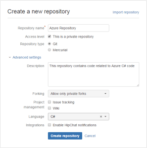 Create Bitbucket Repository Step 3