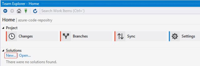 Create new project in the Git Repository