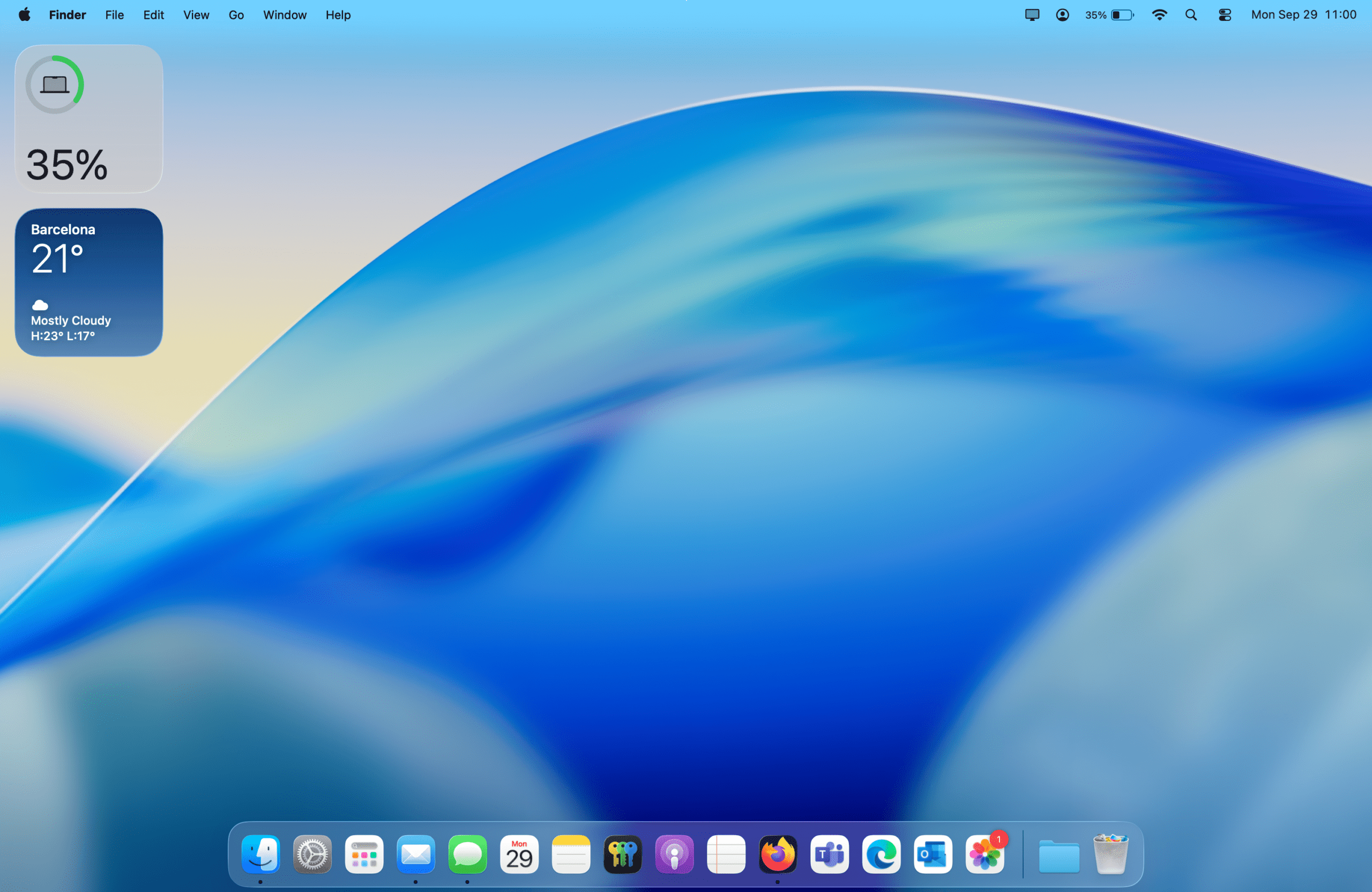 Escritorio de MacOS 26
