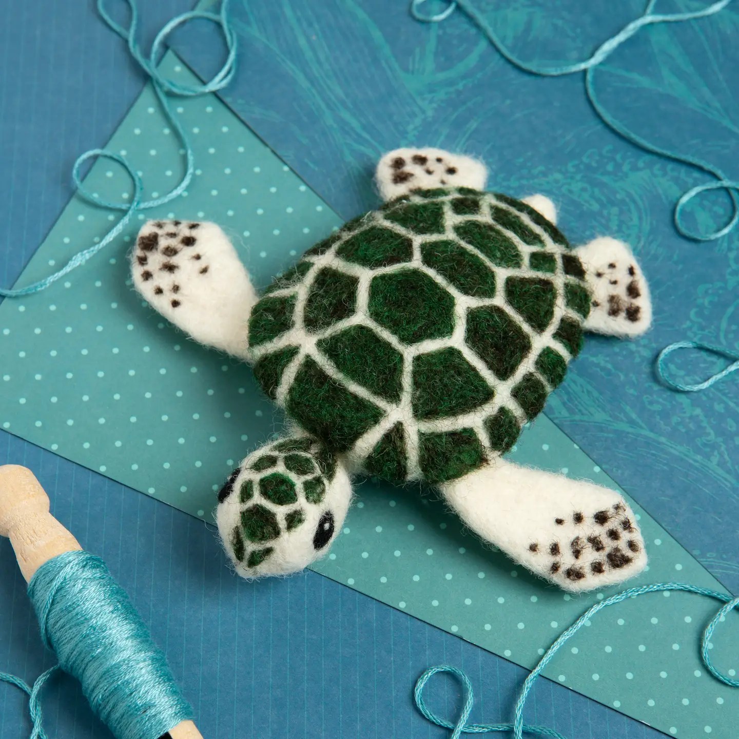 Baby Sea Turtle Mini Needle Felting Kit | Beginner Kit