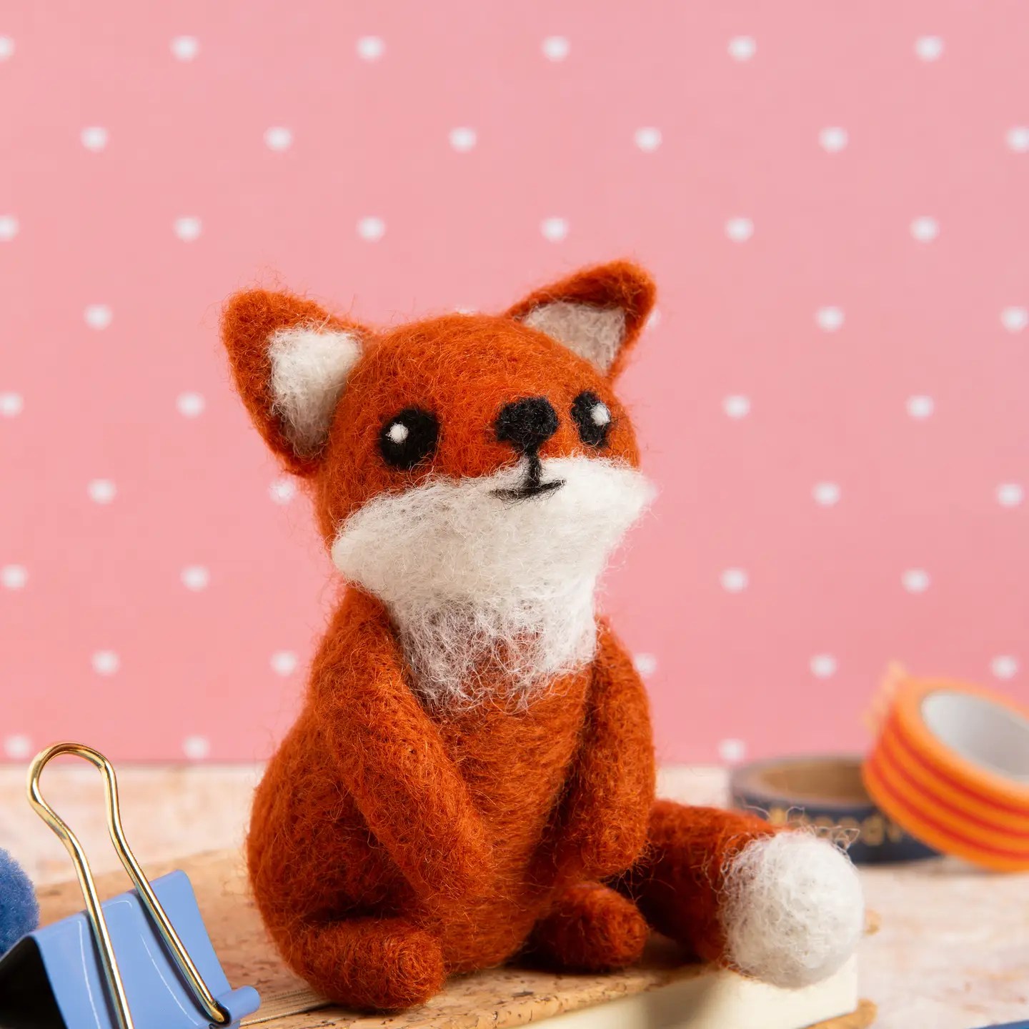 Fox Cub Mini Needle Felting Kit | Beginner Kit