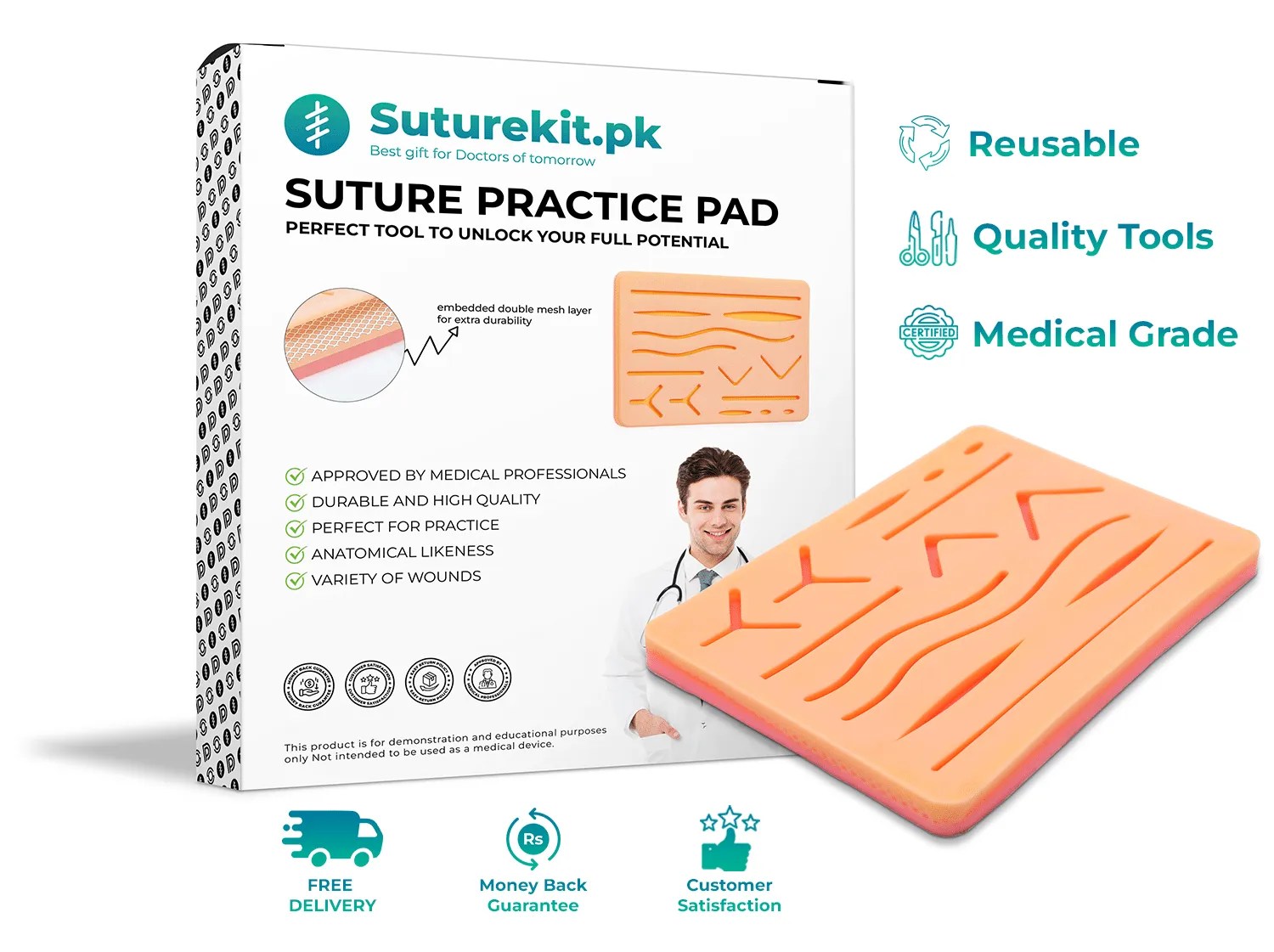 Suture Practice Pad Regular D1 for Medical Students