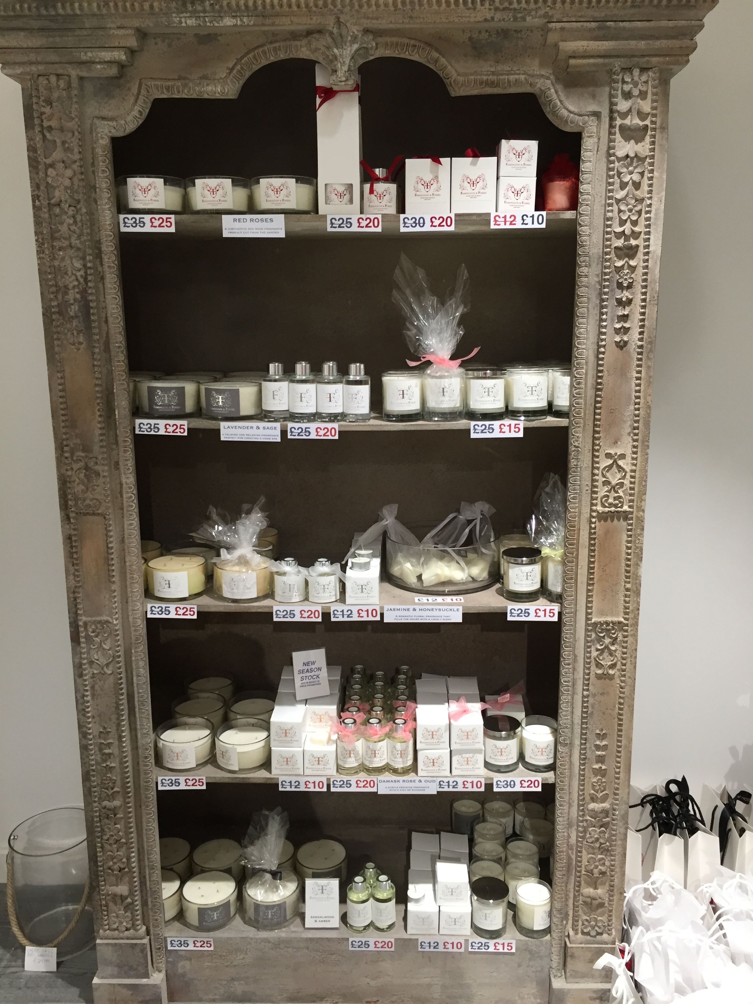 Just some of the candles available