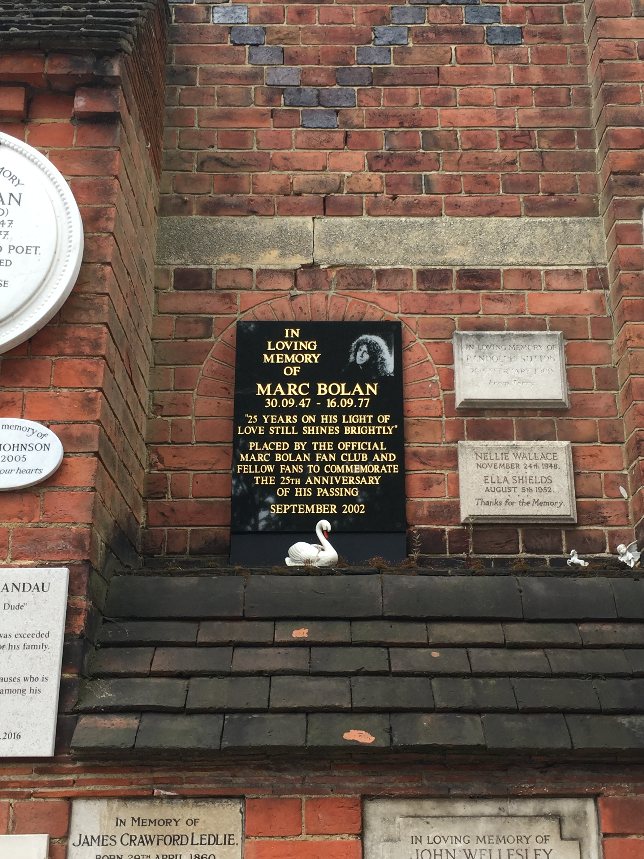 Marc Bolan's plaque