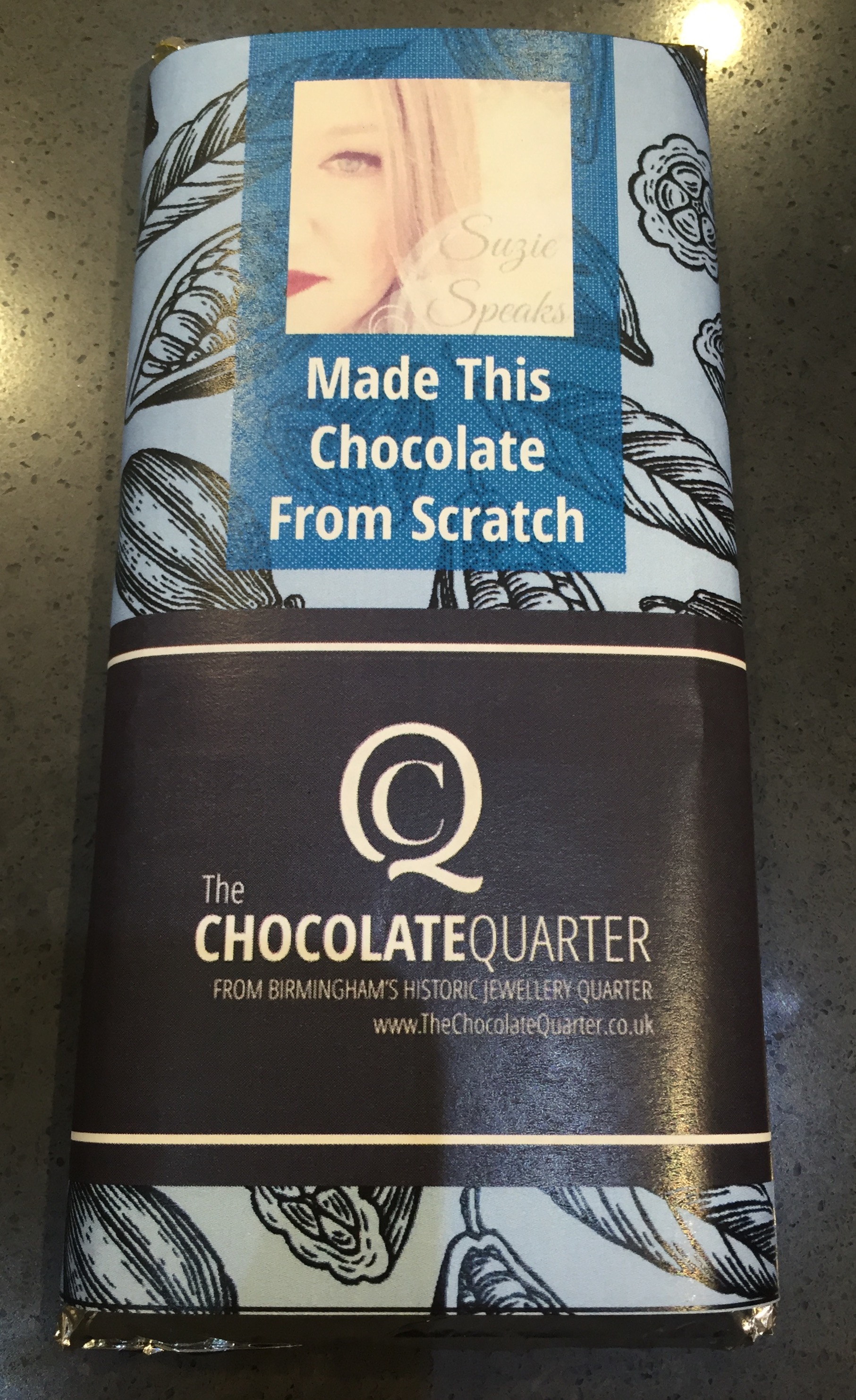 The wrapper for my chocolate bar!