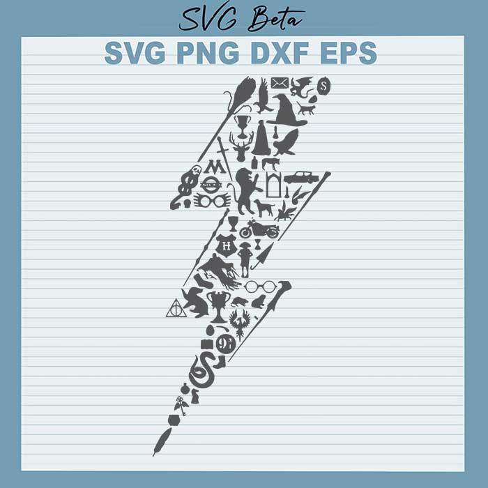 Harry potter lightning bolt svg