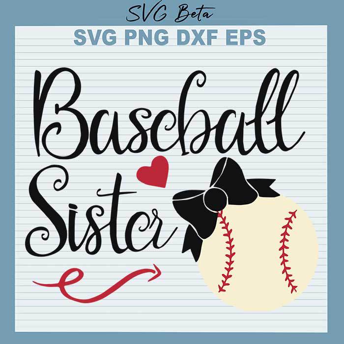 Baseball Sister svg