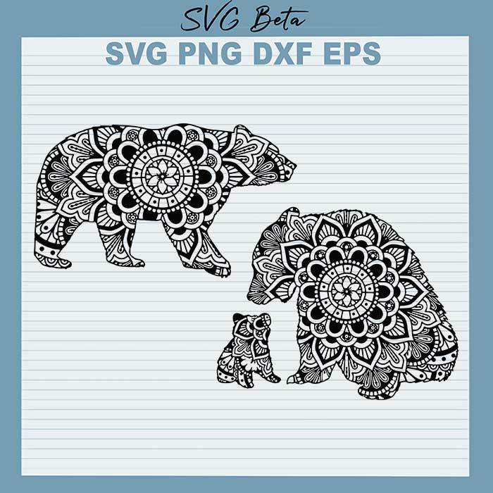 Designbundles.net offer exclusive deals on high quality premium design resources and free design resources. Mandala Family Bear Svg File For Craft Handmade Cricut Products