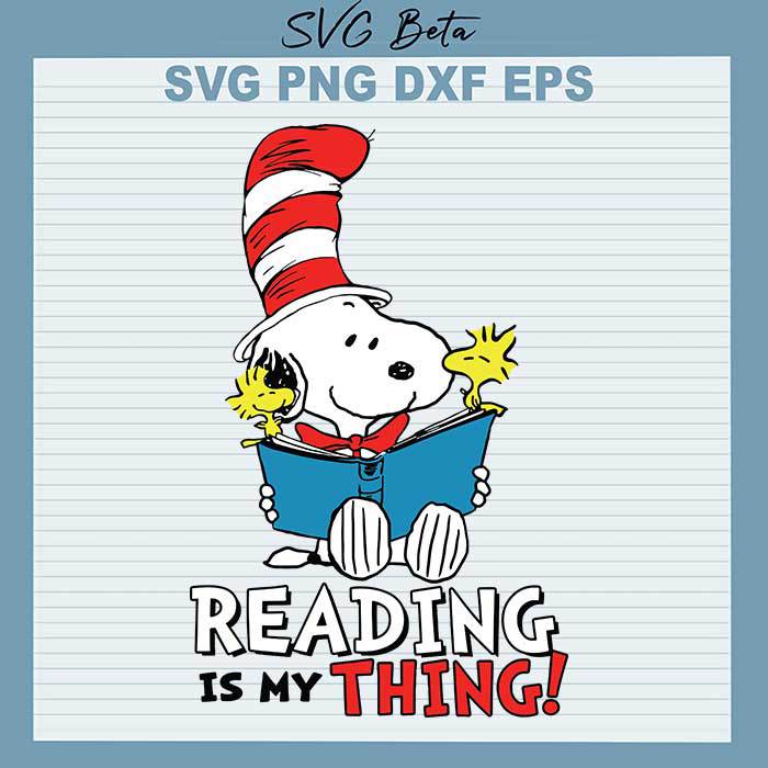 Snoopy Reading Is My Thing svg